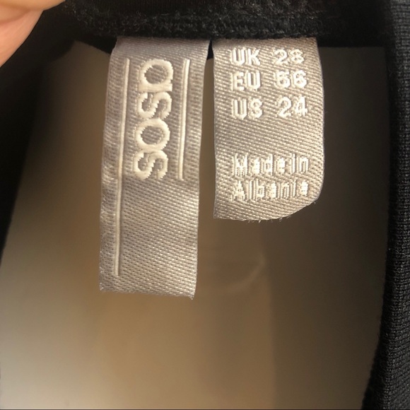 ASOS Black Jersey & Leather (Faux) Split Dress - Picture 4 of 4